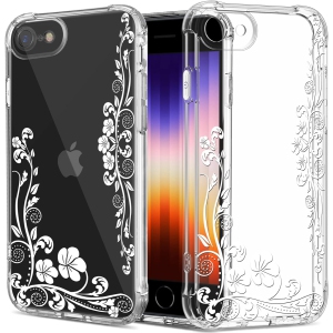 Floral Clear Case for iPhone SE 2022/2020 (3rd/2nd Generation SE3/SE2) & iPhone 8/7 for Women Girls,Pretty