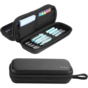 Pen Pencil Case, 2-Layer EVA Zipper Pencil Box Pouch Large Capacity Stationery Storage Organizer for School
