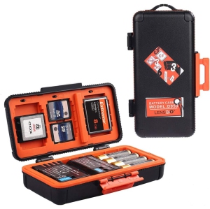 Camera Battery Memory Card Case, Memory Card Hard Protector Case Water-Resistant Anti-Shock Compact Camera