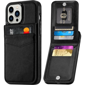 Designed for iPhone 14 Pro Max Case, PU Leather Card Case with Kickstand Slim Protective Wallet Cover for iPhone