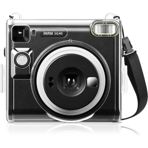 Protective Case for Fujifilm Instax Square SQ40 Instant Camera - Crystal Hard PVC Cover with Adjustable
