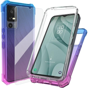Phone Case for TCL 40 XE 5G, TCL 40 XE Case with Screen Protector, Dual Layer Structure Protection,