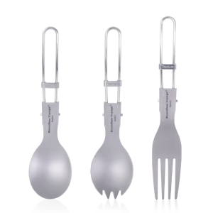 Boundless Voyage Titanium Cutlery Set Folding Spoon Spork Fork Utensils