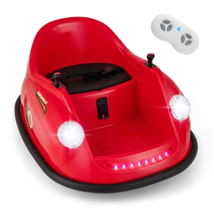 Costway Ride on Bumper Car for Kids with Remote Control 360 Degree Spin LED Light