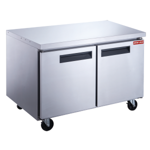NEW AIR RÉFRIGÉRATION NUF-048-SS Commercial 48″ Stainless Steel 12.2 cu ft Double Door Undercounter Freezer - Ideal For Commercial Kitchens, Restaurants and Cafeterias