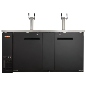 NEW AIR RÉFRIGÉRATION NBD-69-SB Solid Double Door Beer Dispenser - 660 L / 23.3 Cu. Ft. - Ideal for Bars, Restaurants, Hotels & Cafés