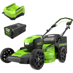 Greenworks PRO 21" 80V Self-Propelled Cordless Lawn Mower, 5.0 AH Battery Included MO80L510