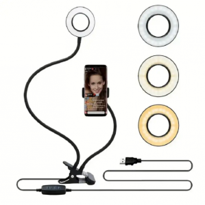 Phone stand 3.5-inch selfie ring light with phone stand 3 lighting modes