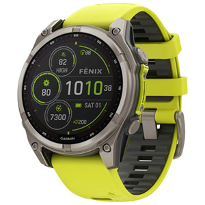 Garmin fēnix 8 47mm Sapphire Solar Bluetooth Multisport Smartwatch - Amp Yellow/Graphite/Carbon Grey