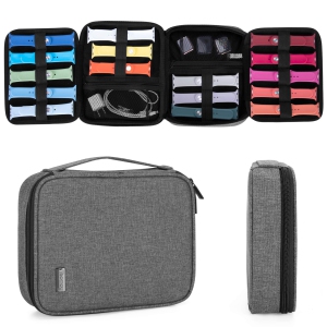 Watch Band Storage Case Holds 26 Watch Straps, Travel Organizer Bag Compatible for All Series of Apple Watch Bands and Accessories, Gray