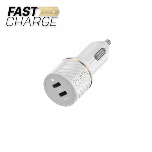 OtterBox Dual USB Premium Fast Charge Car Charger PD 30W + PD 20W | White