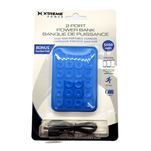 Xtreme XBB8-0145-BLUE – 5000 mAh 2 Port Power Bank