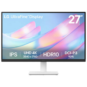 LG UltraFine Monitor 27" 4K UHD 60Hz 5 ms IPS Monitor (27US500-W) - White - Only at Best Buy