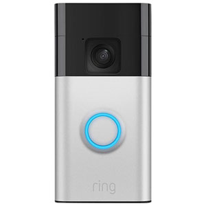 Ring Battery Doorbell with Head-to-Toe HD Video, Live View, Two-Way Talk & Motion Detection - Satin Nickel