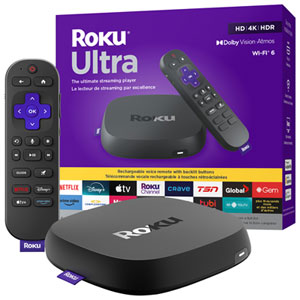 Roku Ultra 4K HDR Media Streamer with Voice Remote Pro