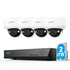 Reolink RLK8-1200V4 - 12MP UHD IK10 PoE Security System with Spotlight Color Night Vision and 145° Wide Viewing Angle, 8-Channel NVR with 2TB HDD, IP67