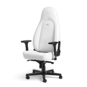 noblechairs ICON Premium Gaming and Office Chair - Superior Ergonomics, Tilt Faux Vegan Leather, Supports up to 150 kg, White Edition