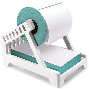 Label Holder Thermal Label Holder For Rolls And Fanfold Labels Direct Label Stand Desktop Printer Accessory, Label Printer for Home, Office, White