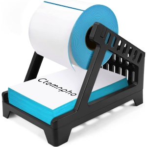 Label Holder Thermal Label Holder For Rolls And Fanfold Labels Direct Label Stand Desktop Printer Accessory, Label Printer for Home, Office, Black