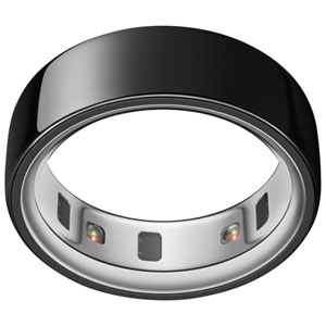 Oura Ring 4 Smart Ring with Health, Sleep & Fitness Tracking - Up to 8 Days Battery - Black - Size 6