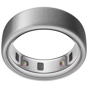 Oura Ring 4 Smart Ring with Health, Sleep & Fitness - 8-Day Battery - Brushed Silver - Size 6
