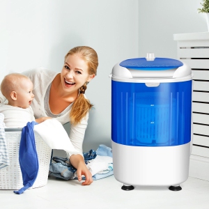 Costway Mini laveuse et combo essoreuse, capacité de 5,5 lb, machine à laver portable compacte semi-automatique pour appartement, dortoir, VR