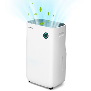 Costway 73 Pint Dehumidifier for Basement, 4500 Sq. Ft Home Dehumidifier with 5 Modes, 3-Color Indicator Light, 1.7 Gallon Water Tank, Quiet Dehumidifier with Drain Hose