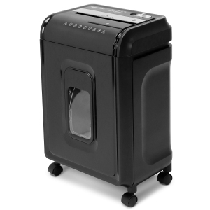 Professional 12-Sheet Crosscut Paper and CD/Credit Card Shredder with Pullout Basket for Office Use