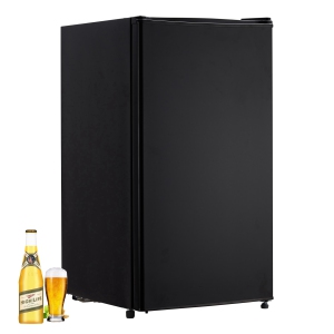 Acekool 3.2 Cu.Ft Compact Refrigerator, Single Door Mini Fridge with Top Freezer, Black