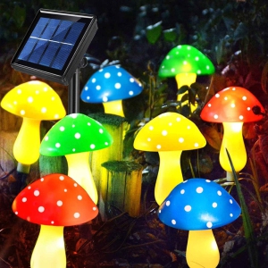 YOULIGHTS Upgraded 8-Pack Solar Mushroom Lights for Outdoor Yard Decor, Waterproof Multi Color Garden Mushroom Lamp, for Thanksgiving, Christmas Path, Halloween Decorations