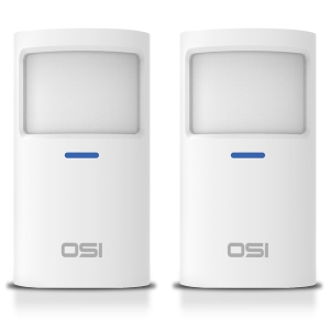 OSI Wireless Motion Sensors (Gen 2) 2 Pack - Accessory for OSI Smart Alarm System (Gen 2), Wireless, Includes 2 AA Batteries, Pet Immunity, Wide Angle 110°.