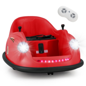 Gymax 12V Electric Kids Ride on Bumper Car Battery Powered Bumping Car w/ Remote Control