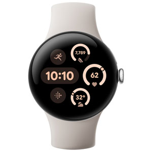 Google Pixel Watch 3 LTE 45mm with Aluminum Polished Silver Case