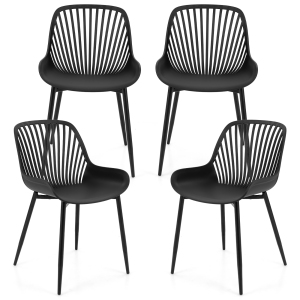 Gymax Mesh Conference Room Chairs Set of 10 w/ Upholstered Fabric Seat for Home Office