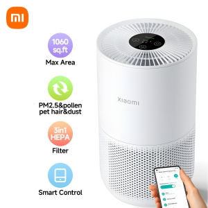 Xiaomi Mi Air Purifier 4 Compact, True HEPA H13 3-Stage Filter System Removes 99.97% of Pollutants, OLED Touch Display，Ultra-Quiet