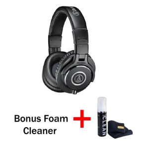 Audio-Technica ATH-M40x Professional Studio Monitor Headphone with Bonus Gadget Cleaner