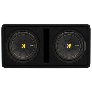 Kicker 50DCWC102 Dual CompC 10-inch (25cm) Subs in Vented Enclosure, 2-Ohm, RoHS Compliant