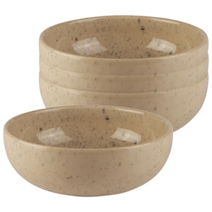 Mesa Ceramics Uno 4-Piece Stoneware Dip Bowl - Speckle Nature