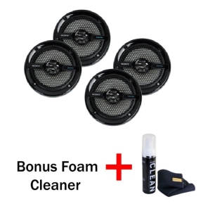 Sony XS-MP1611B 6.5" Dual Cone Marine Speakers (2 Pairs, Black) Bonus Gadget Cleaner Included