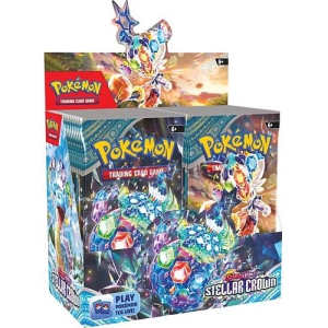 Pokemon USA Pokemon Trading Card Game: Scarlet & Violet (SV7) Stellar Crown Booster Box 36 packs per box, 10 cards per pack