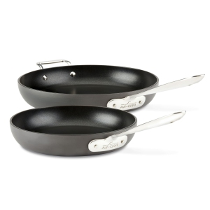Ensemble de poêles antiadhésives All-Clad E7859064 HA1, poêle de 10 po et poêle de 12 po, 2 pièces, Noir