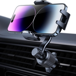 Car Vent Phone Mount,Hands-Free Universal Extension Clip Air Phone Holder Car Fit for All Phones iPhone Samsung More, Black