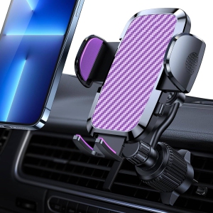 Car Vent Phone Mount,Hands-Free Universal Extension Clip Air Phone Holder Car Fit for All Phones iPhone Samsung More, Purple