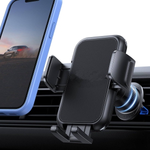 Car Vent Phone Mount, 2024 Wider Clamp & Metal Hook Air Vent Cell Phone Holder Cradle,360 Adjustable Mobile Stand Cellphone Vent Clip for for iPhone 15 14 13 Pro Max