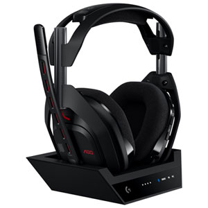 Logitech A50 LIGHTSPEED Wireless Gaming Headset with Base Station for Xbox Series X|S / Xbox One / PC / PS4 / PS5 / Nintendo Switch - Black