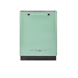 Unique Appliances Classic Retro 24" 45dB Top-Control Stainless Steel Tub Dishwasher ENERGY STAR - Summer Mint Green