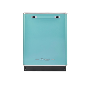 Unique Appliances Classic Retro 24" 45dB Top-Control Stainless Steel Tub Dishwasher ENERGY STAR - Ocean Mist Turquoise