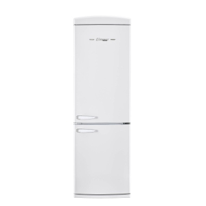 Unique Appliances Classic Retro 24-inch 12 cu. ft. Retro Frost Free Bottom Freezer Refrigerator in Marshmallow White