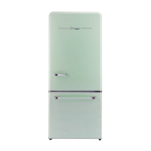 Unique Appliances Classic Retro 30-inch 17.7 cu. ft. Frost Free Bottom Freezer Counter Depth Refrigerator with Built-In Ice Maker in Summer Mint Green, ENERGY STAR®