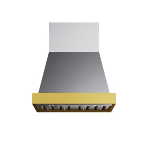 KUCHT Professional 30-inch 600 CFM Wall Mounted Range Hood in Stainless Steel with Gold Accents